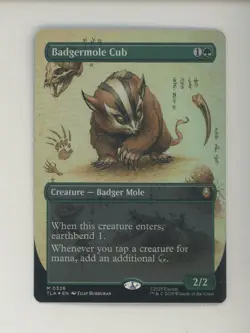 2025 MTG TLA EN #0326 Badgermole Cub Field Notes Borderless Foil - Image 1