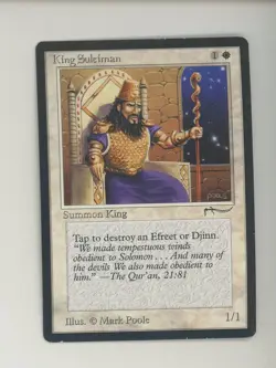 1994 MTG Magic The Gathering Arabian Nights King Suleiman - Image 1