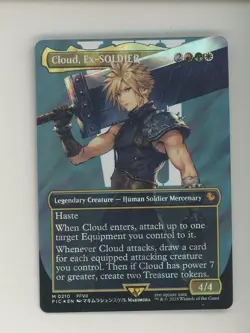 2025 MTG Final Fantasy FIC EN #0210 Cloud, SOLDIER Borderless Surge Foil - Image 1