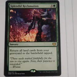 Magic: The Gathering Splendid Reclamation Sorcery VOW Rare Green 221 EN - Image 1