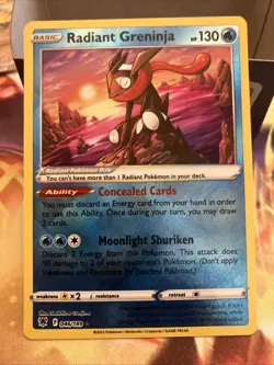 Radiant Greninja 046/189 Astral Radiance Ultra Rare Holo Pokemon Card NM - Image 2