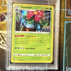 PSA 9 MINT 2022 Pokemon Go VENUSAUR #003 Holo Foil Rare - Image 2