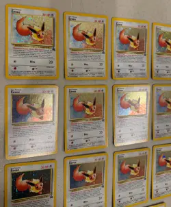 2000 WOTC POKEMON LEAGUE EEVEE #11 BLACK STAR HOLO PROMO LOT OF 17 UNPLAYED D - Image 2