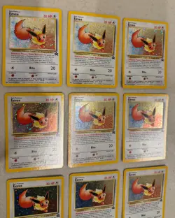 2000 WOTC POKEMON LEAGUE EEVEE #11 BLACK STAR HOLO PROMO LOT OF 17 UNPLAYED D - Image 3