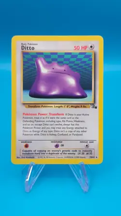 1999 Pokemon TCG - Ditto - Fossil 18/62 LP - Image 1