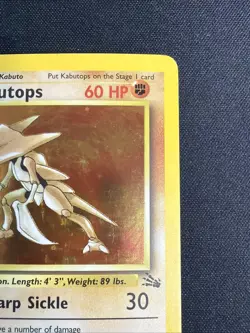 1st Edition Kabutops WOTC Holo Pokemon Card Rare - Image 3