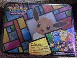 Pokemon TCG 2021 Eevee Collector's Chest Lunchbox Tin New Factory Sealed - Image 1