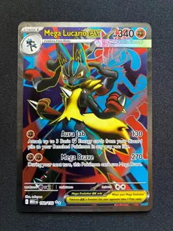 Pokemon TCG Holo Ultra Rare Full Art Mega Lucario EX 160/132 - Image 1