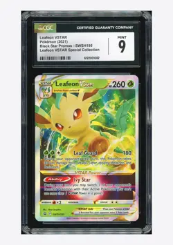 Pokemon CGC 9 Leafeon VSTAR Promo 2021 SWSH195 Leafeon VSTAR Special Coll. ENG - Image 1