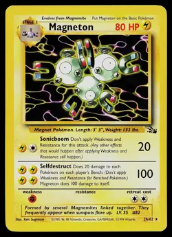 Pokemon Card - Magneton Fossil 26/62 Unlimited Rare - Image 1
