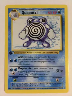 Pokemon Quaputzi/Poliwhirl Base Set 1st Edition German - Image 1