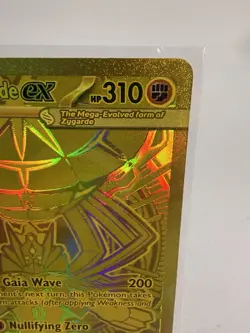 Nintendo Mega Zygarde EX Full Art Holo Gold Rare Pokemon Card 124/088 - Image 4