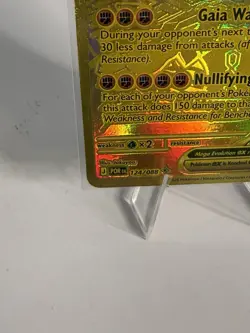 Nintendo Mega Zygarde EX Full Art Holo Gold Rare Pokemon Card 124/088 - Image 5