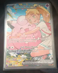 Pokemon TCG Lillie's Clefairy EX Holo Full Art Card - Image 2