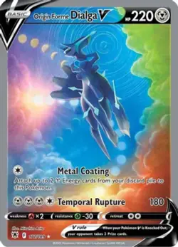 Lightly Played Origin Forme Dialga V - 177/189 - Full Art Ultra Rare Pokemon Ast - Image 1