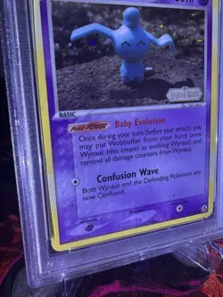 2006 POKEMON EX LEGEND MAKER #71 WYNAUT-REVERSE FOIL PSA 9 - Image 5