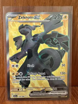 Pokemon Zekrom ex 158/086 Sv: Black Bolt Full Art NM - Image 1