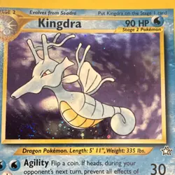 Pokemon Holo SWIRL Kingdra 8/111 Neo Genesis 2000 NEAR MINT Free Shipping - Image 3