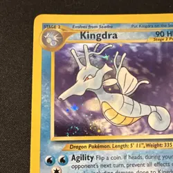 Pokemon Holo SWIRL Kingdra 8/111 Neo Genesis 2000 NEAR MINT Free Shipping - Image 4