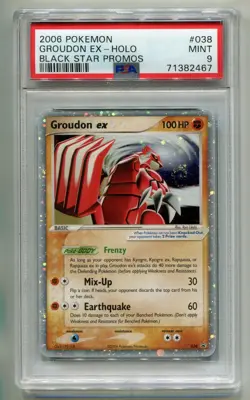 2006 POKEMON EX ERA TIN BLACK STAR PROMO GROUDON EX #038 HOLO PSA 9 P1 - Image 1