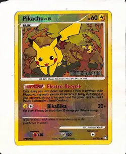 Pokemon TCG *STAMPED* Pikachu 94/123 Diamond and Pearl Burger King Promo - Image 1