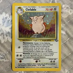 Clefable 01/64 Jungle Set Holo Rare 70 HP Unlimited Pokemon Card 1999 - Image 1