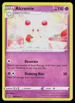 Pokemon Card Rebel Clash Alcremie 087/192 Rare - Image 1