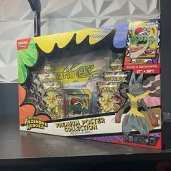 Pokemon Ascended Heroes Mega Evolution Lucario ex Premium Poster Collection - Image 1
