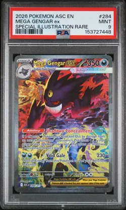 2026 POKEMON ASC EN-ASCENDED HEROES #284 MEGA GENGAR EX PSA 9 - Image 1