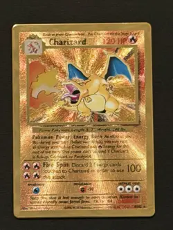Pokemon Charizard Metal Foil Collectible Card - Image 1