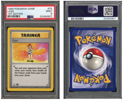 1st Edition PSA 9 Shadowless Lass Base Set 75/102 1999 Pokemon Mint Trainer - Image 2