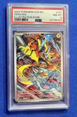 2024 Pokemon SCR EN Zeraora - Illustration Rare - PSA 8 - Image 1