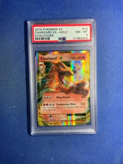 2016 Pokemon XY Evolutions Charizard EX 12/108 PSA 8 - Image 1