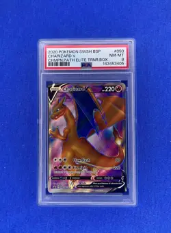 2020 POKEMON SWSH BSP CHARIZARD V Champion Path Elite Trainer Box PSA 8 - Image 1