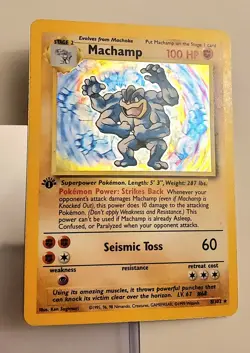 Pokemon TCG Machamp Base Set 1st Edition Holo Cards 8/102 Lot of 2 English - Image 5