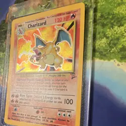 pokemon charizard base set 2 holo rare 004/130 120hp stage 2 english tcg - Image 2