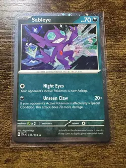 Sableye 136/193 Cosmos Holo Promo, Paldea Evolved, Pokemon TCG, NM - Image 1