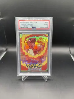 PSA 9 - Pokemon Charmeleon #5 1999 Topps Movie Edition #E5 BLACK logo- MINT - Image 1