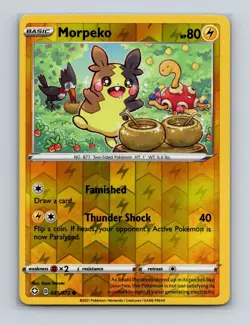 Morpeko 035 2021 Pokemon Shining Fates Reverse Holo Card NM+ - Image 1