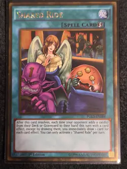 Yugioh Shared Ride PGL3-EN084 1st Edition Gold Rare NM - Image 1