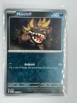Maschiff - 062/091 - Pokemon Paldean Fates Cosmos Reverse Holo Rare Card - Image 1