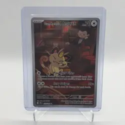Team Rockets Meowth 203/182 SV10 Destined Rivals Illustrated Card - Image 1