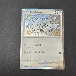 Tandemaus 209/091 & Maushold 210/091 Shiny Pokemon 3 Card Lot NM Paldean Fates - Image 5