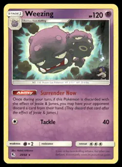Pokemon Cards Weezing 29/68 Hidden Fates Rare NM - Image 1