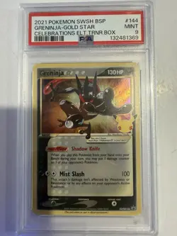 Pokemon TCG PSA 9 2021 Greninja Star SWSH Promo SWSH144 Holo Card - Image 1