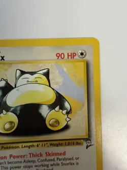 2000 Pokemon Snorlax 030/130 Base Set 2 Regular Trading Card Game TCG Vintage - Image 3