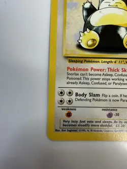 2000 Pokemon Snorlax 030/130 Base Set 2 Regular Trading Card Game TCG Vintage - Image 5