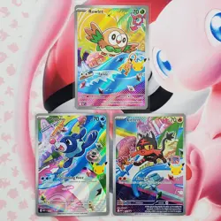 Rowlett 043 + Litten 044 + Popplio 045 - First Partner Pokemon Cards #L704 - Image 1