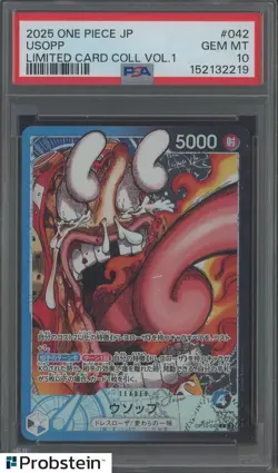2025 One Piece Japanese Limited Card Coll. Vol. 1 #042 Usopp PSA 10 GEM MINT - Image 1