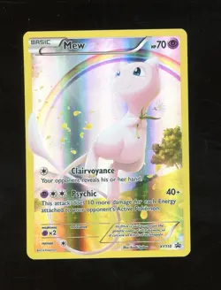 Mew XY110 Near Mint 2016 HP70 Basic Full Art Holo PROMO Psychic Pokemon Card - Image 1